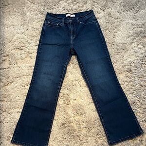 Levi's Women’s Short Length Dark Blue Flare Jeans